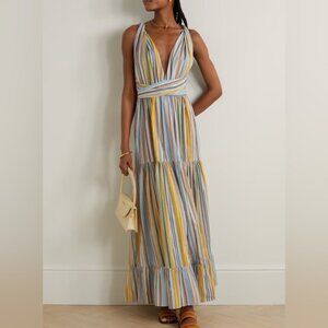 Hannah Artwear Chloe striped cotton voile Maxi Dress